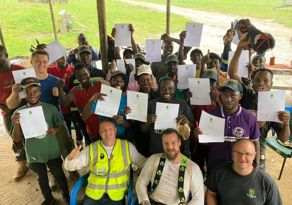 Myerscough staff head to Ghana to train tractor drivers & chainsaw operators