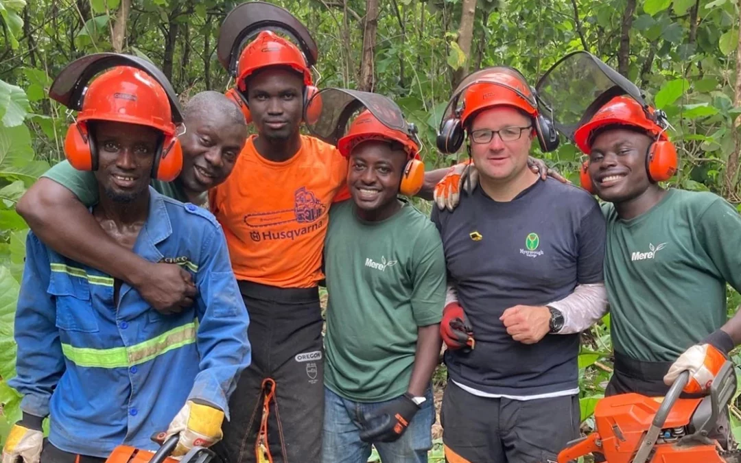 Myerscough staff return to Ghana to train tractor drivers & chainsaw operators